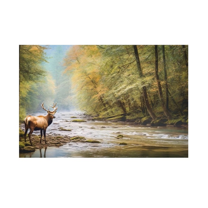 Tablou cu Raul Padurii 90x60 cm