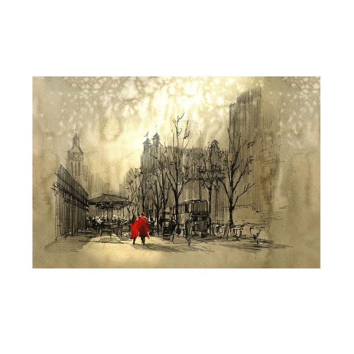 Tablou cu Oras In Ceata 90x60 cm