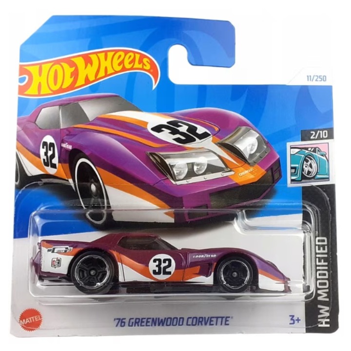 Masinuta metalica Hot Wheels, '72 Greenwood Corvette, 1:64