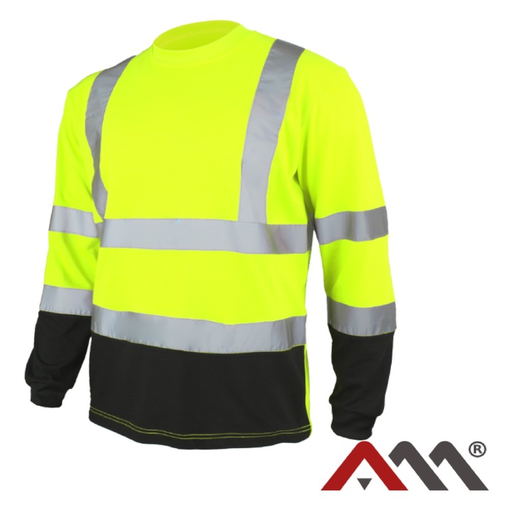 Bluza T-REF fluorescent galben cu dungi reflectorizante, marimea L, Artmas ART703007