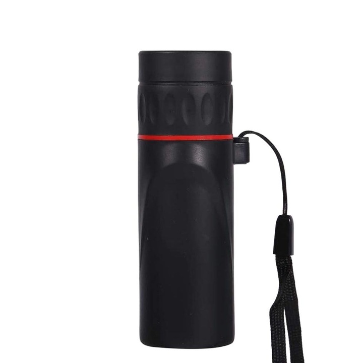 Monocular HD cu Viziune de Noapte, BAK-4, corp cauciucat, 30x25mm, negru