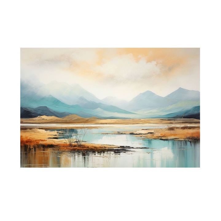 Tablou cu Reflectii Lacustre la Apus 90x60 cm