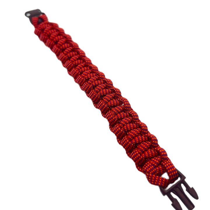 Bratara Paracord Explorer, Blood Moon, Rosu