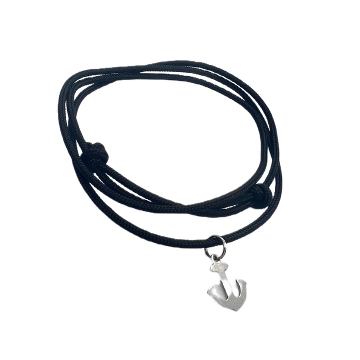 Lantisor Paracord Spectrum, Ancora Argintie, Marime Ajustabila