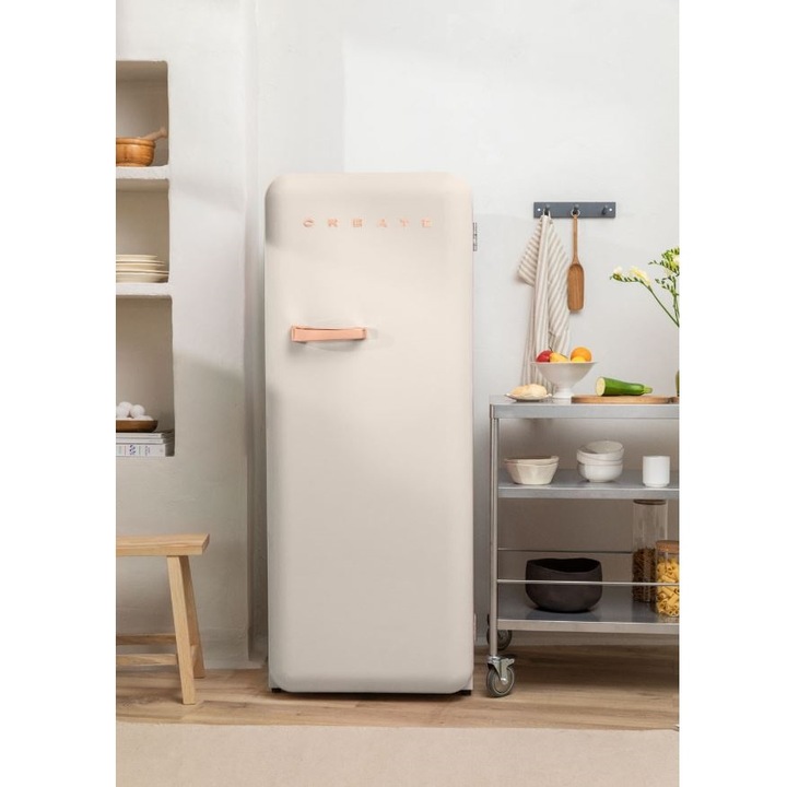 Frigider Retro CREATE, capacitate 281 litri, H 150 cm, congelator 21 ...