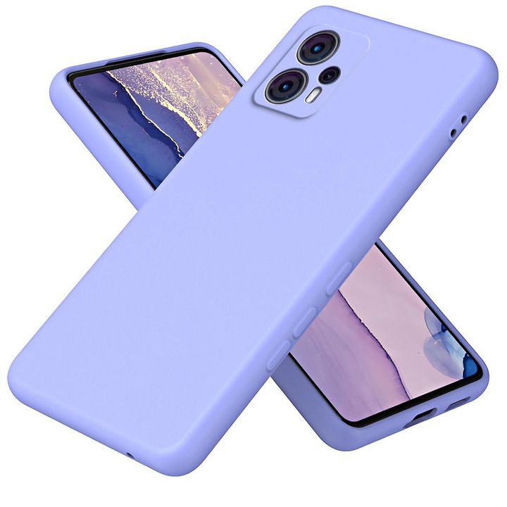 Motorola Moto G13 / G23-mal kompatibilis burkolat, szilikon burkolat, mikroszálas belső, kamera védelem, lila, atlas