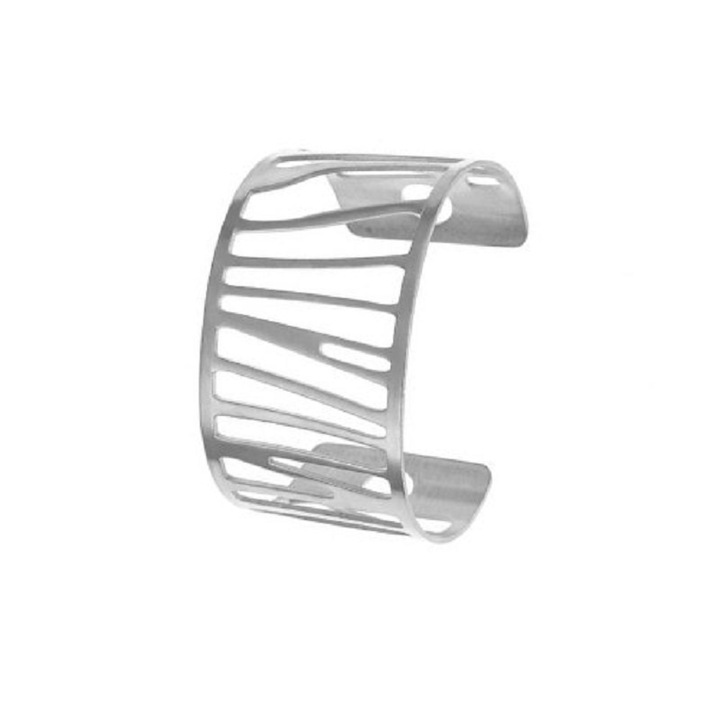 Bratara dama, Giraffe, Otel inoxidabil, argintiu, 4 cm