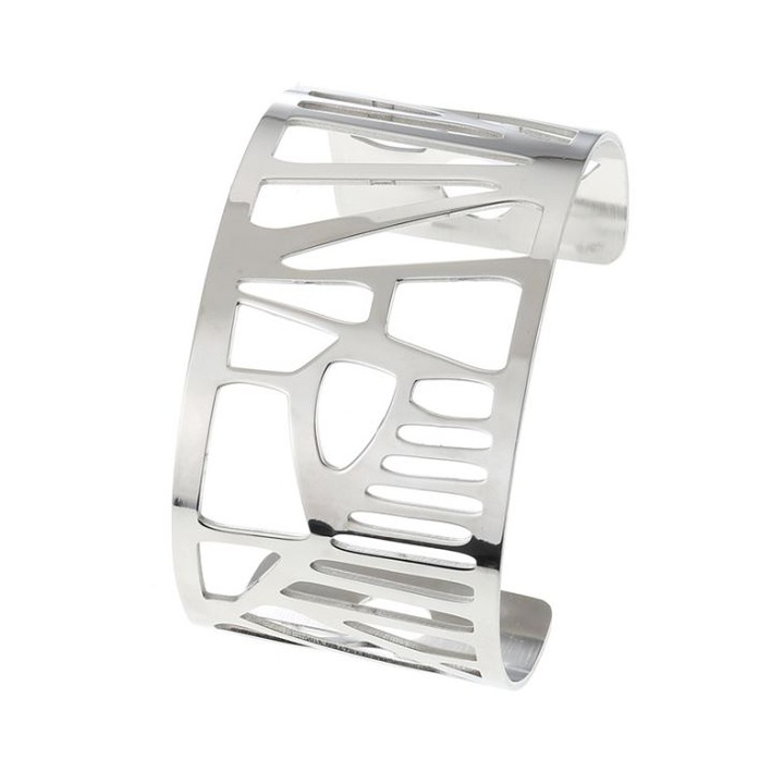 Bratara dama, Woodpacker, Otel inoxidabil, argintiu, 4 cm