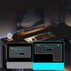 Birou de colt Gaming, MDF, 100x140x60x75 cm, negru, Rebiko