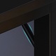 Birou de colt Gaming, MDF, 100x140x60x75 cm, negru, Rebiko
