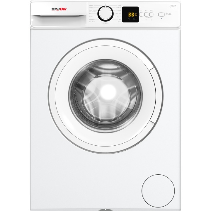 Пералня Vision Clean VMS71215D, 1200 RPM, 7 кг, 15 програми, функция отложен старт, антиалергична, клас D