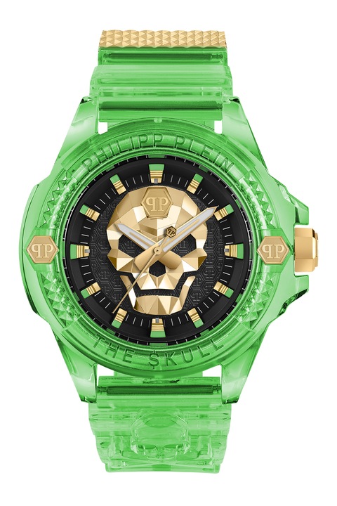 Philipp Plein, Csatos analóg karóra, Aranyszín, Limezöld