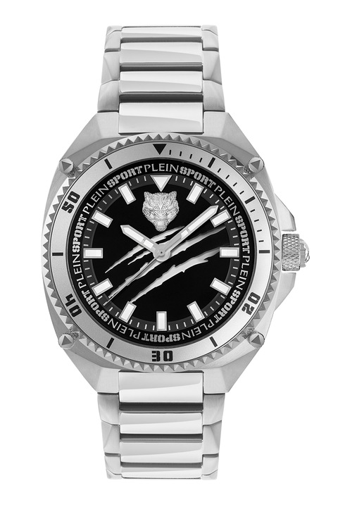 Plein Sport, Ceas analog de otel inoxidabil, Argintiu