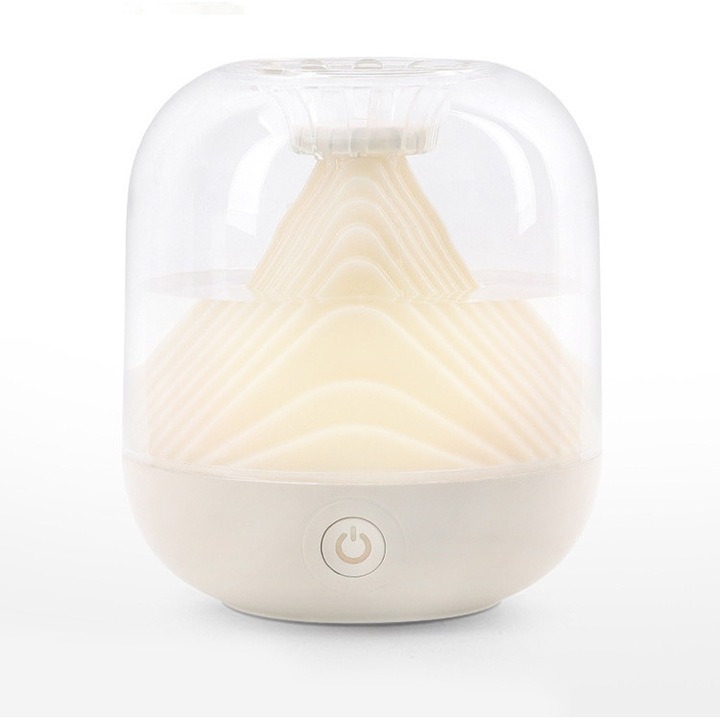 Párásító, Hordozható, Otthoni használatra, Nagy ködmennyiség, Környezeti fény, Kikapcsolás elleni védelem, Kétsebességes kapcsoló, Beépített akkumulátor, USB töltés, Fehér