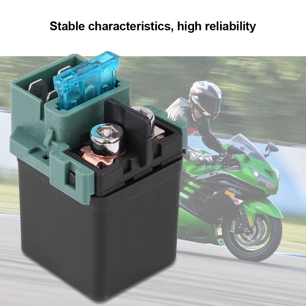 Стартерно електромагнитно реле Tovbmup за Kawasaki Ninja ZX, черно