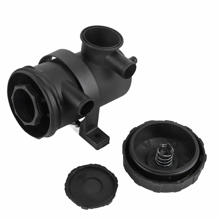 Motorolaj leválasztó, fekete, 25mm, rozsdamentes acél elemmel