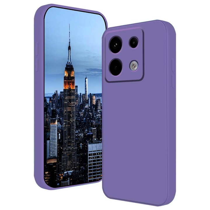 Калъф за Xiaomi Redmi Note 13 5G Daden® Silicone SoftFlex, ултра тънък, повишена защита, вътрешност от микрофибър, тъмнолилав