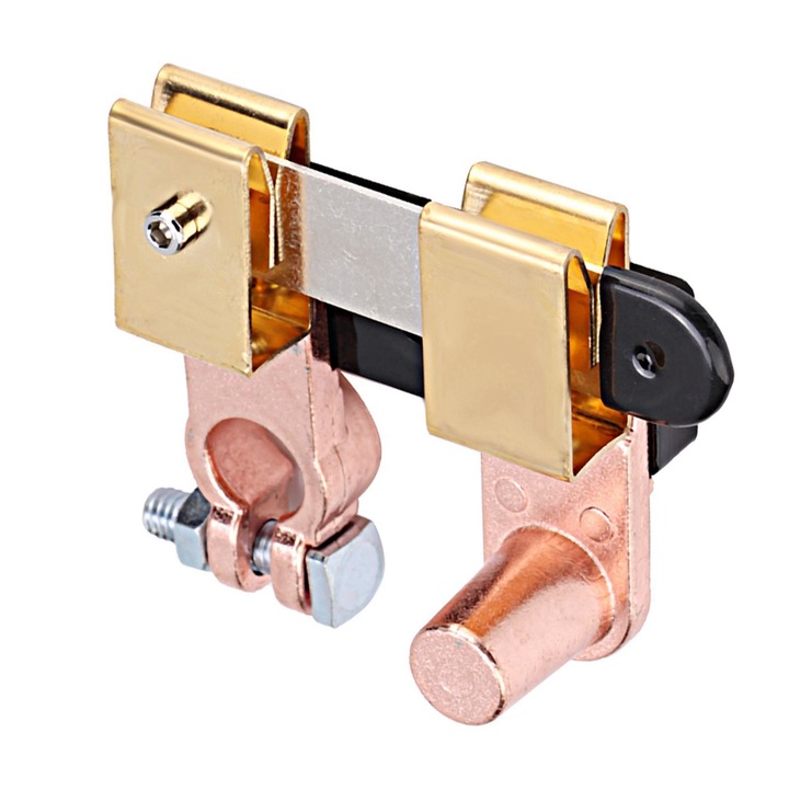 Comutator de deconectare a bateriei, Enforose, cutit din cupru, aur roz, 12V/24V