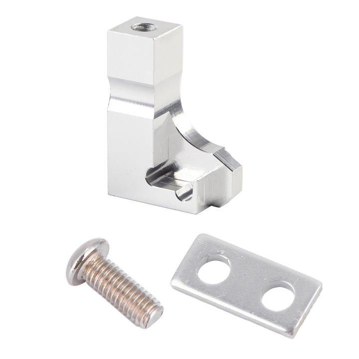 Tovbmup szívócső javítási támaszték, alumínium, ezüst, 3,8x2,8x1,3 cm