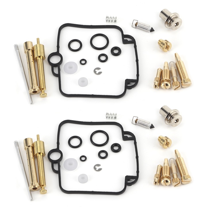 Комплект от 2 комплекта за ремонт на карбуратор Bizaical за Suzuki GS500E, 42 аксесоара, материал от гума и метал