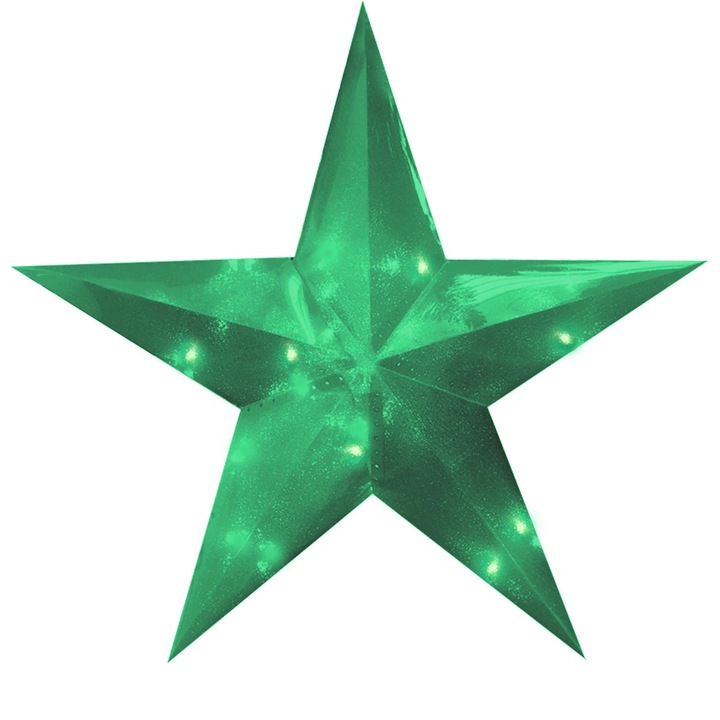 Instalatie de Craciun in forma de Stea 55 Cm HC-35GP Verde