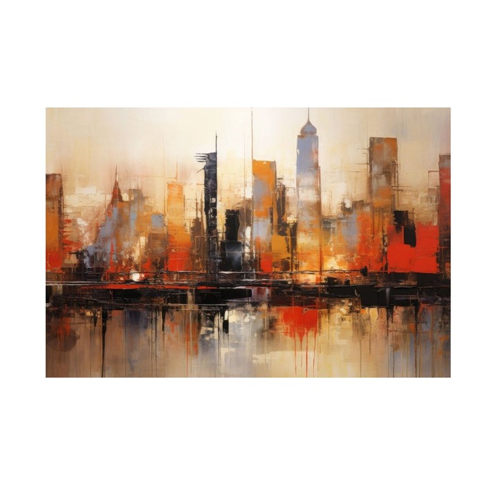 Tablou cu Oras la Apus 90x60 cm