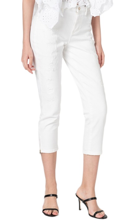 Blugi dama, Guess, Bumbac/Elastan, Alb, Alb, W24-L28