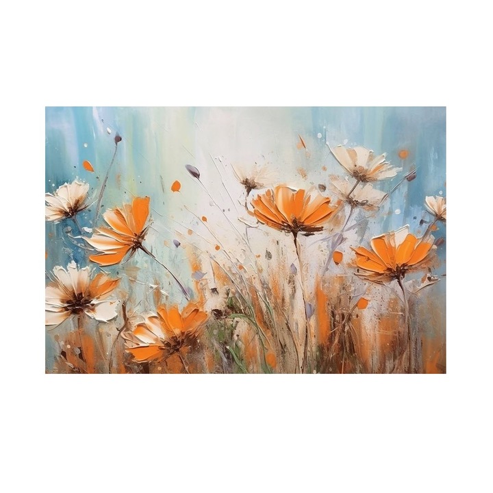 Tablou cu Margarete In Vant 90x60 cm