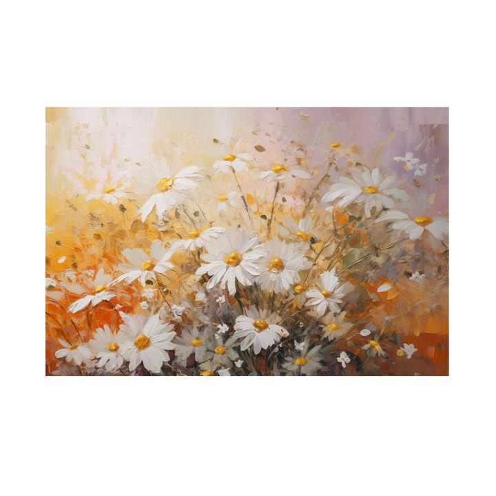 Tablou cu Flori Albe de Primavara 90x60 cm