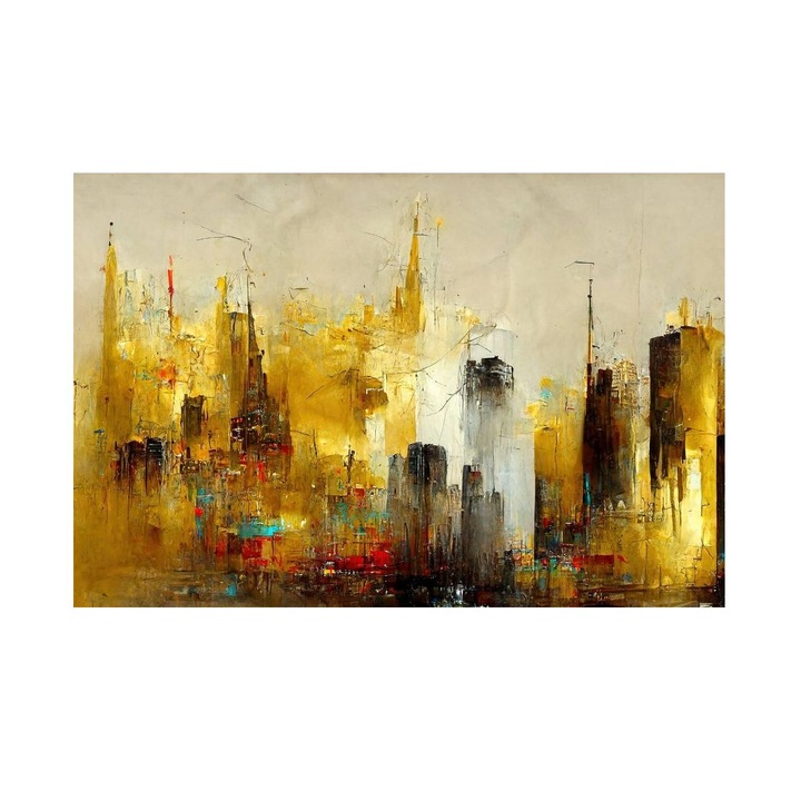 Tablou cu Oras Luminat 90x60 cm