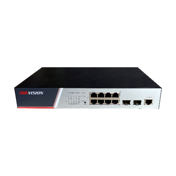 Комутатор 8 Gigabit PoE порта, 2 Gigabit SFP порта, Управление - Hikvision DS-3E2510P