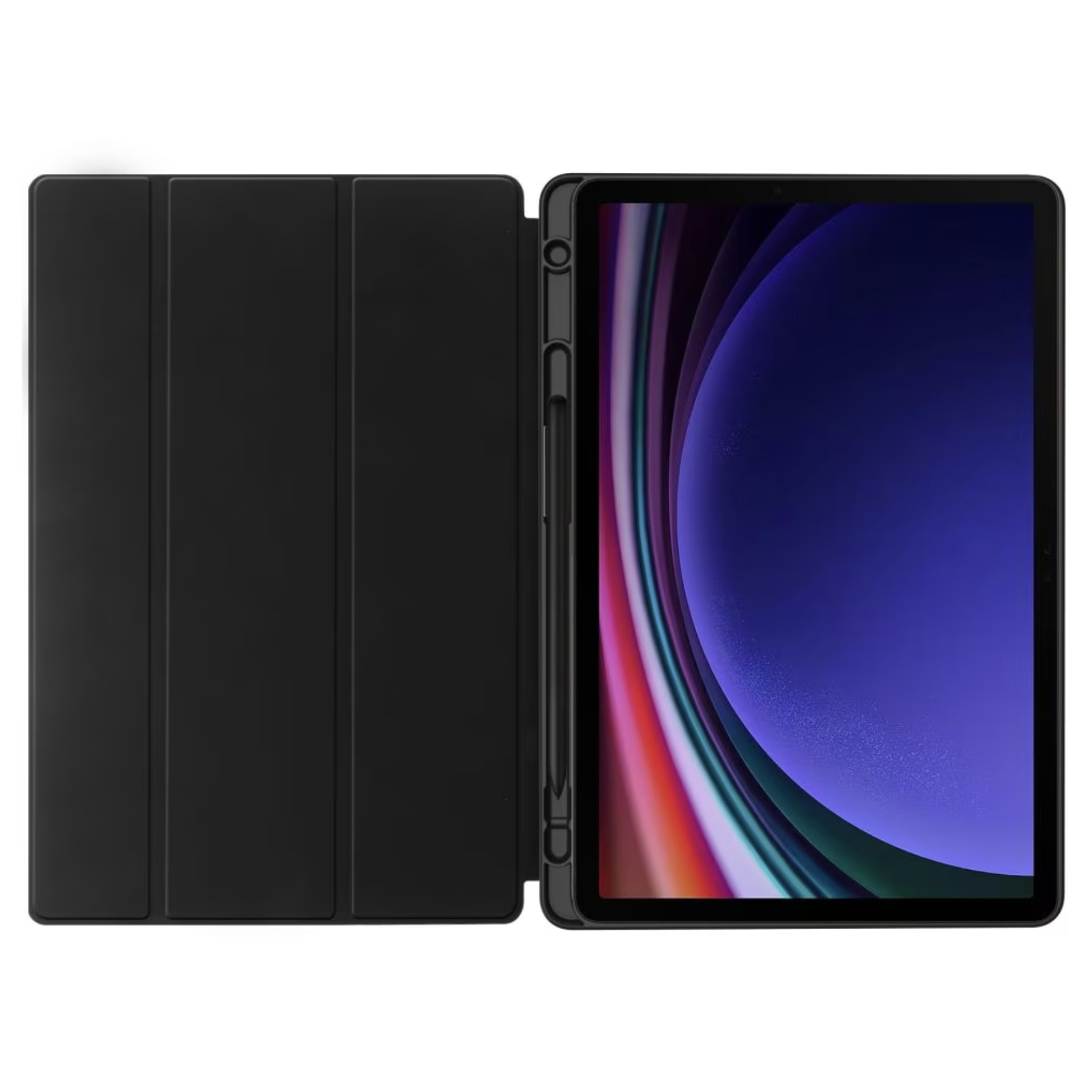 Husa protectie tableta, Cu suport Pen, Compatibila cu Samsung Galaxy Tab S7/ Tab S8, Cu suport 2 Unghiuri si functie Sleep/Wake, Negru