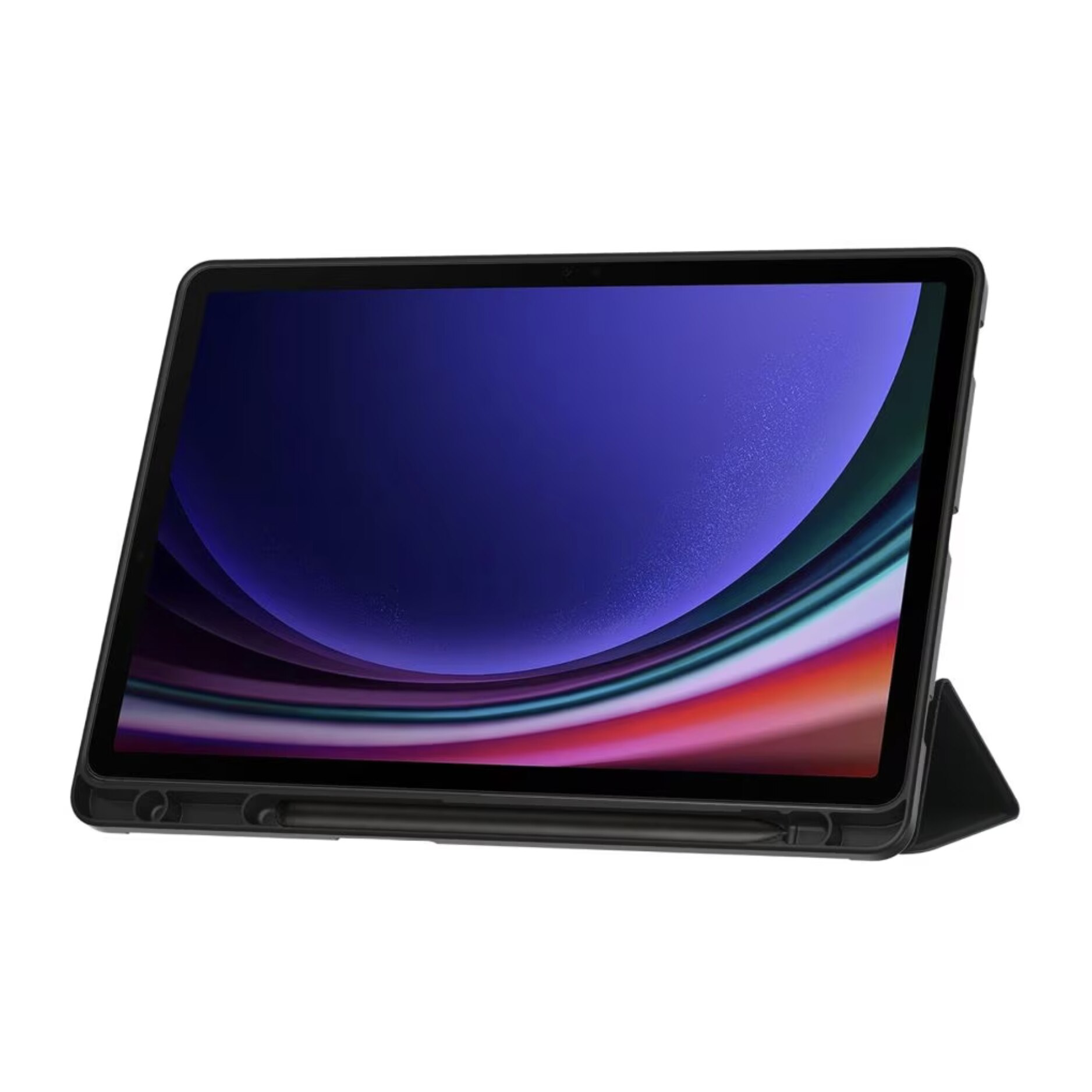 Husa protectie tableta, Cu suport Pen, Compatibila cu Samsung Galaxy Tab S7/ Tab S8, Cu suport 2 Unghiuri si functie Sleep/Wake, Negru