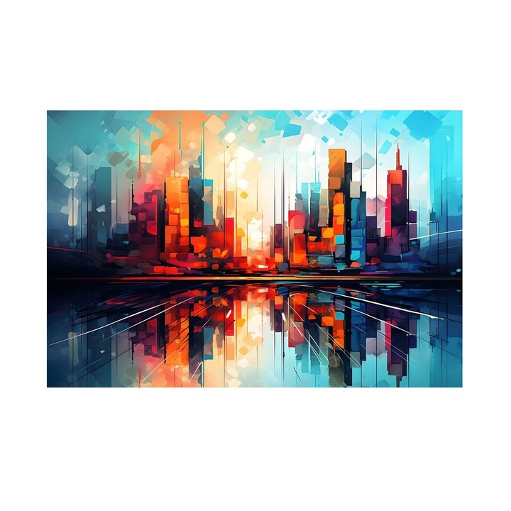 Tablou cu Oras Vibrant 90x60 cm