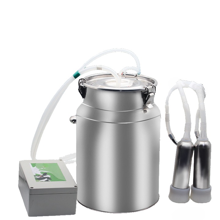 Mulgator electric, otel inoxidabil, pentru vaci, maini libere, 10 litri, reincarcabil, design suspendat, masaj bionic