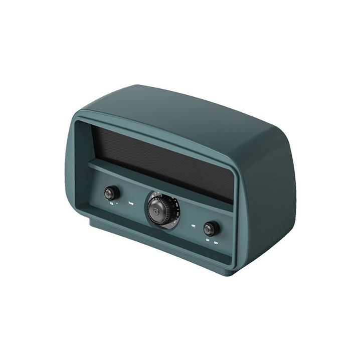 Високоговорител, Bluetooth многофункционален дизайн, вграден 5.0 чип, FM радио, поддръжка на TF карта, AUX, възпроизвеждане на U диск, HiFi качество на звука, USB зареждане, дълъг живот на батерията, зелен