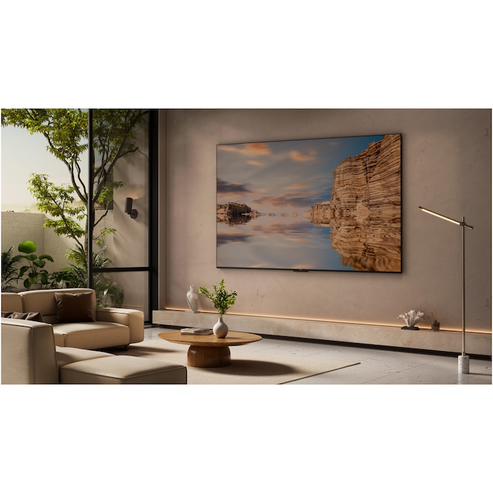 Televizor TCL MiniLed 55C765, 139 cm, Smart Google TV, 4K Ultra HD, 100Hz, Clasa F (Model 2024)