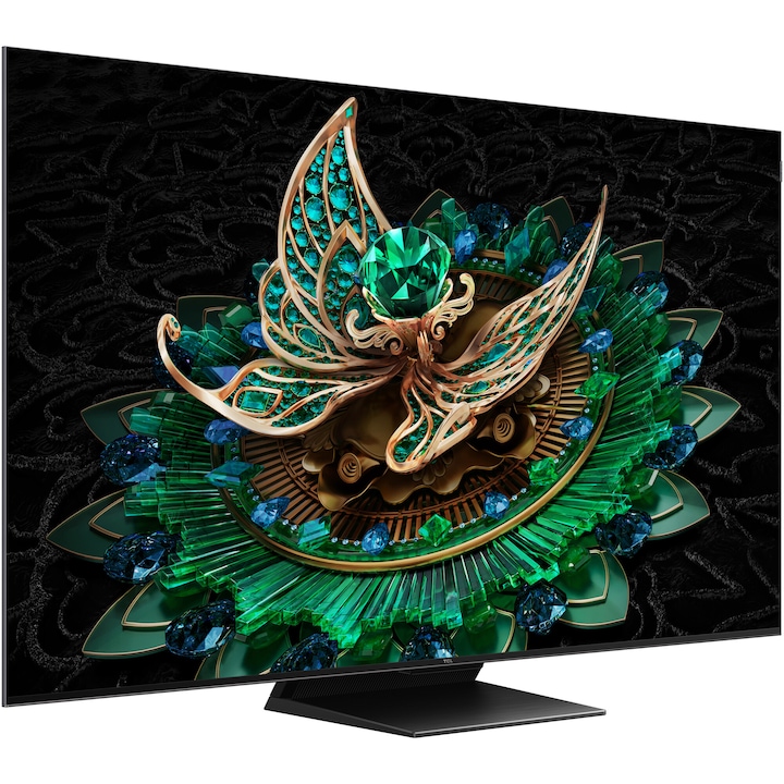 Televizor TCL MiniLed 55C765, 139 cm, Smart Google TV, 4K Ultra HD, 100Hz, Clasa F (Model 2024)