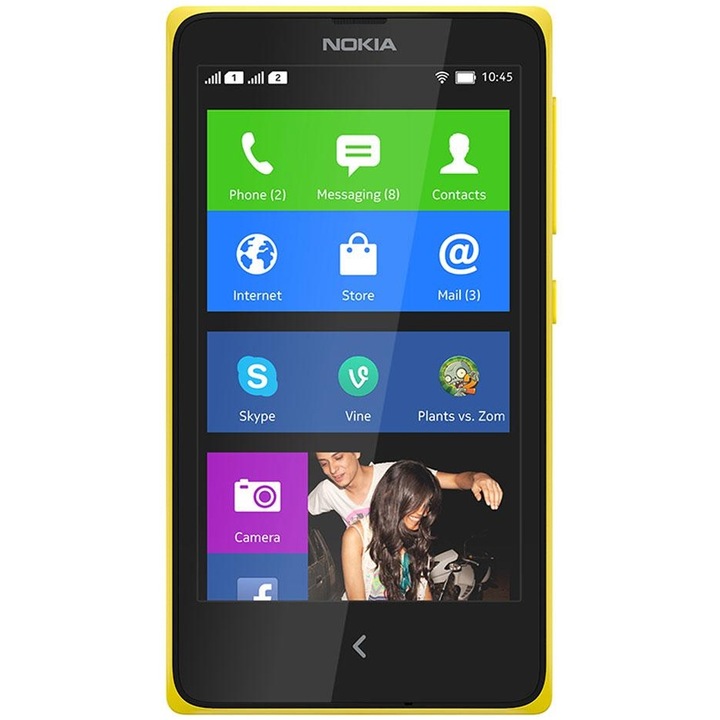 Смартфон Nokia X, Dual SIM, Yellow