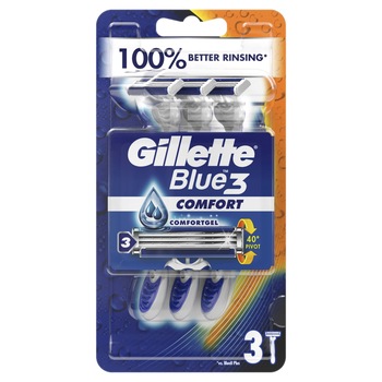 Aparat de ras de unica folosinta Gillette Blue3, 3 Aparat de ras de unica folosinta Gillette Blue3, 3