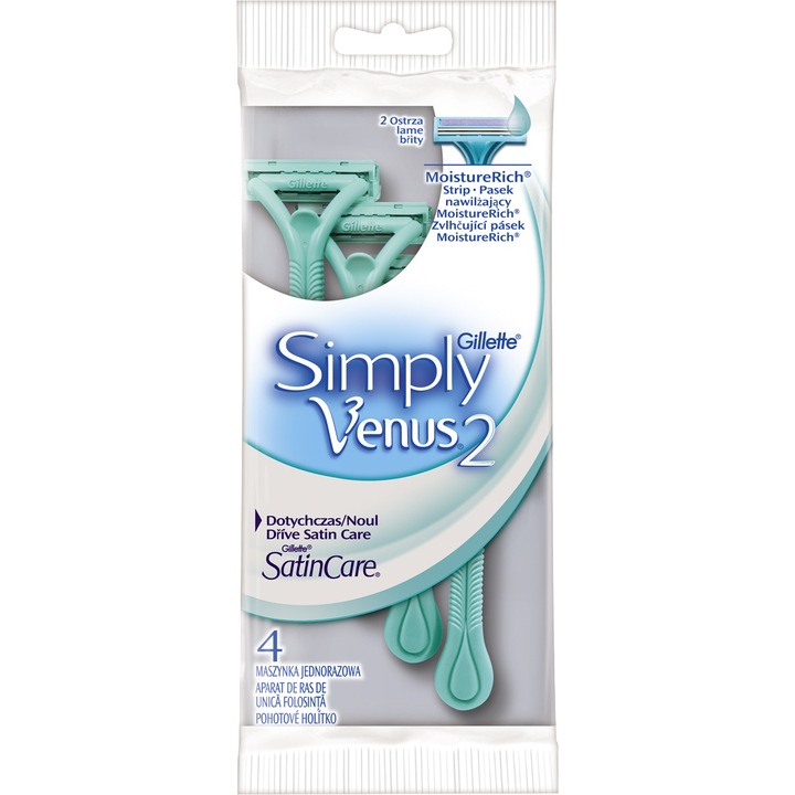 Aparat de ras Gillette Venus 2, 4 buc