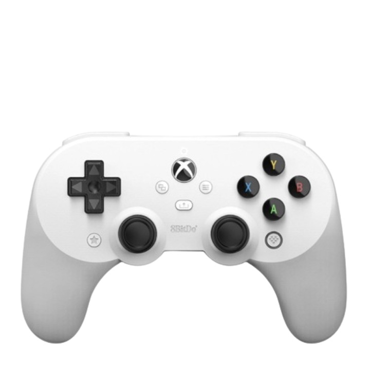 Геймпад с кабел 8Bitdo Pro 2, професионални бутони за гърба, 3,5 мм аудио порт, бял, 2,5 м