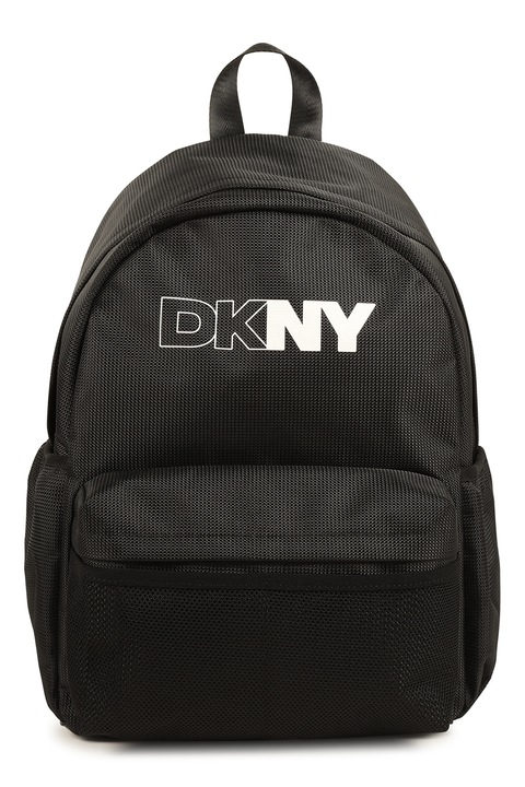 DKNY, Rucsac cu imprimeu logo, Negru