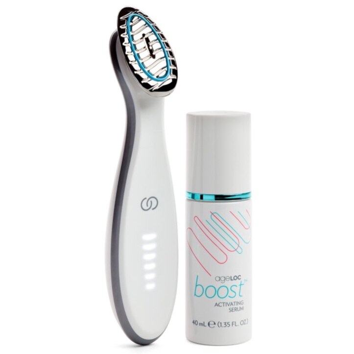 Set Aparat Ageloc Boost stimulator intinerire antiage, luminozitate si tonifiere, Nuskin utilizand Tehnologia Microcurentului Variabil