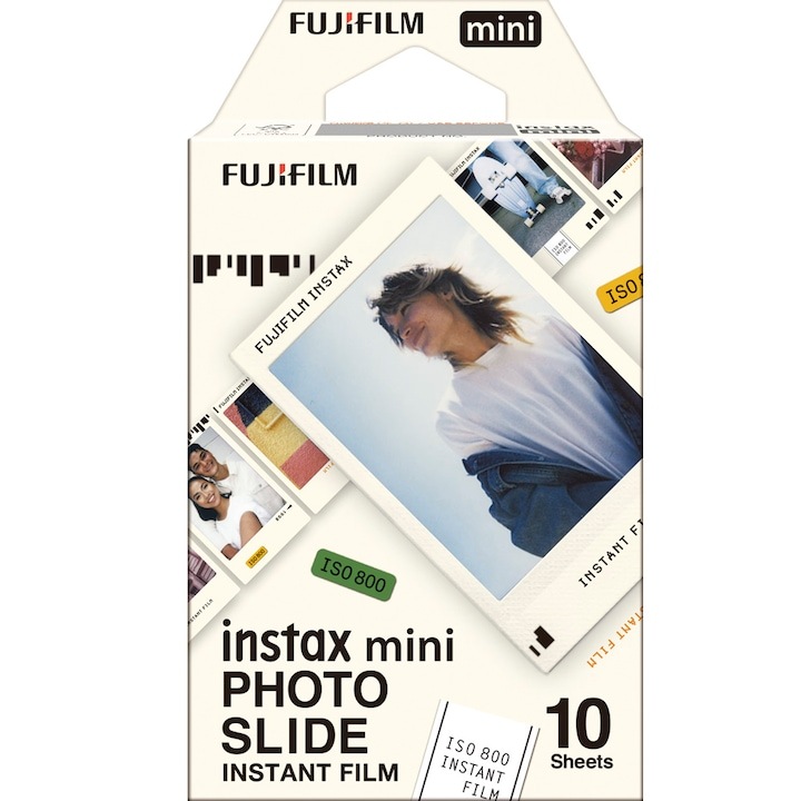 Фотоапарати за моментни снимки Fujifilm Instax Mini Slide, Color, 10 броя
