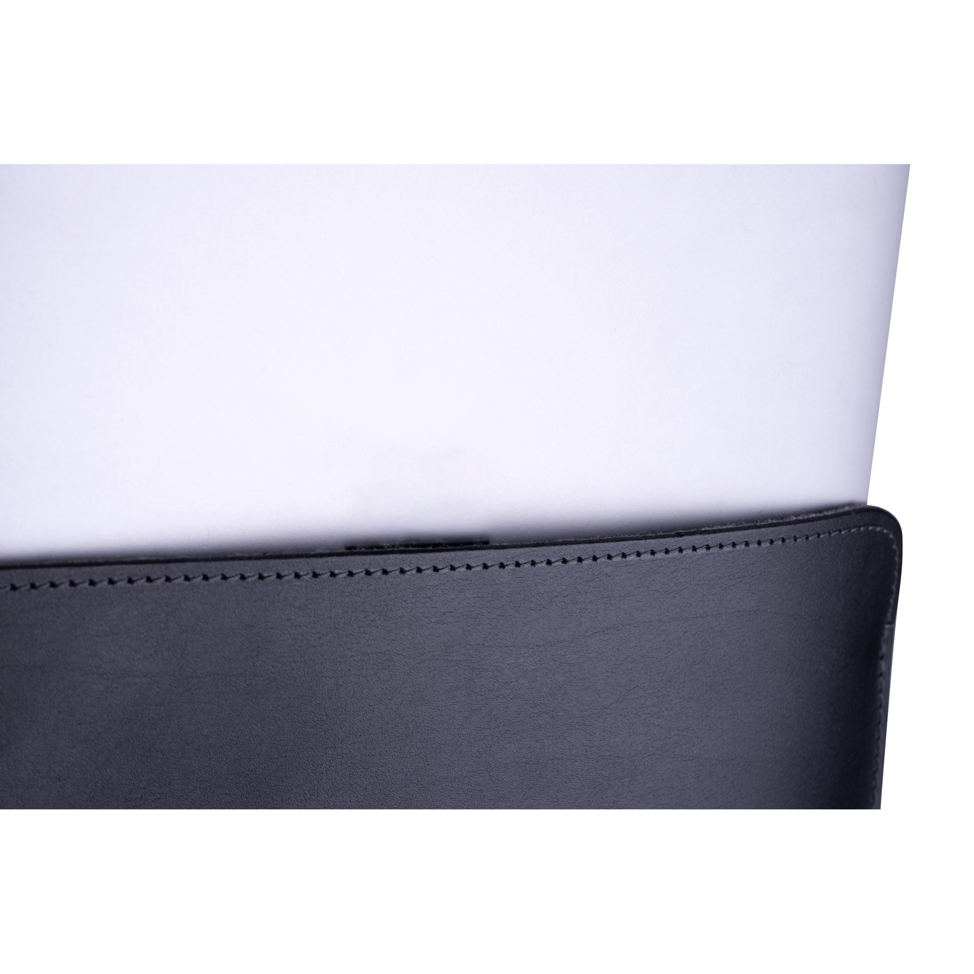 Geanta/Husa MacBook Air 13.3 M1 din piele naturala premium neagra