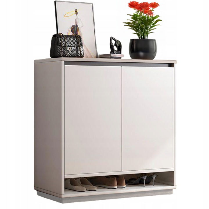 Dulap pentru pantofi, 60 x 32 x 100 cm, modern, MDF, alb, Muvu