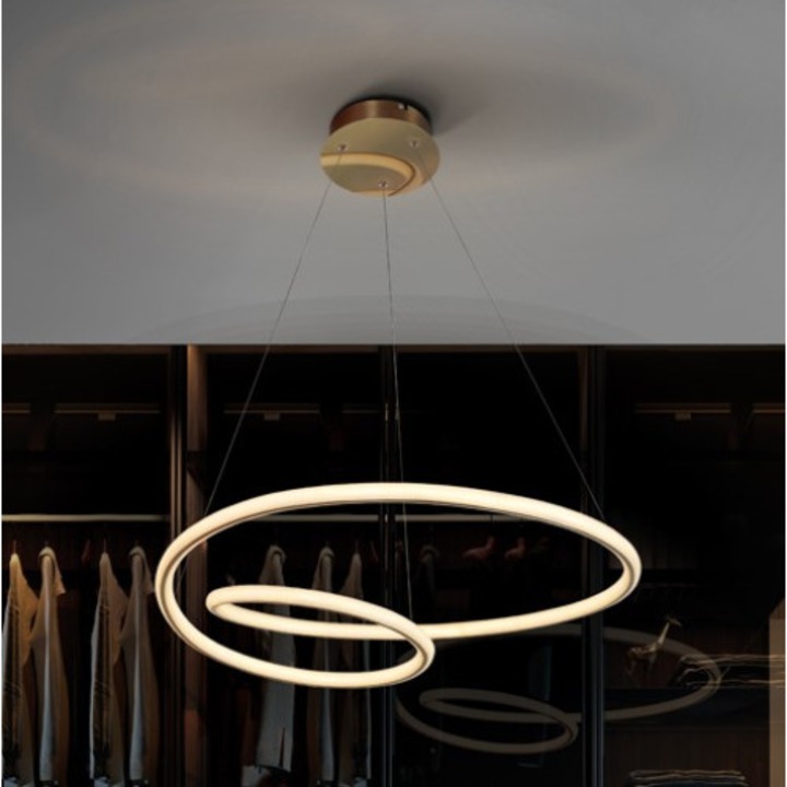 Полилей с LED Golden TUBE, 47 W, 3000K, диаметър 60 см - SCHULLER