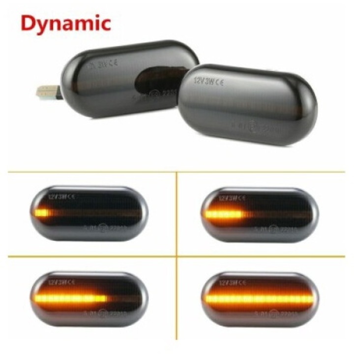 2 db Dinamikus LED oldalsó irányjelző készlet füstölt üveggel Nissan Interstar, Primastar, Kubistar
