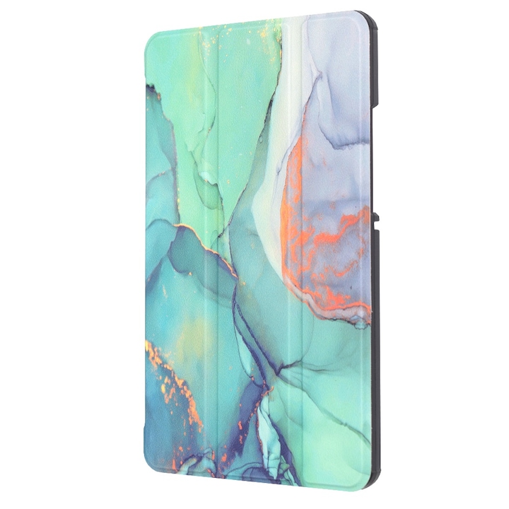 Husa compatibila cu Samsung Galaxy Tab A9, 8.7 inchi, Tip carte, Bounce Comando, Protectie completa, Stand, Green Time